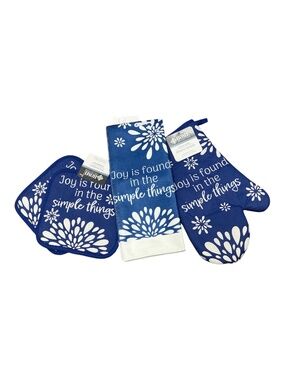 HOME COLLECTION  4 PC POTHOLDERS AND DISH TOWEL SET